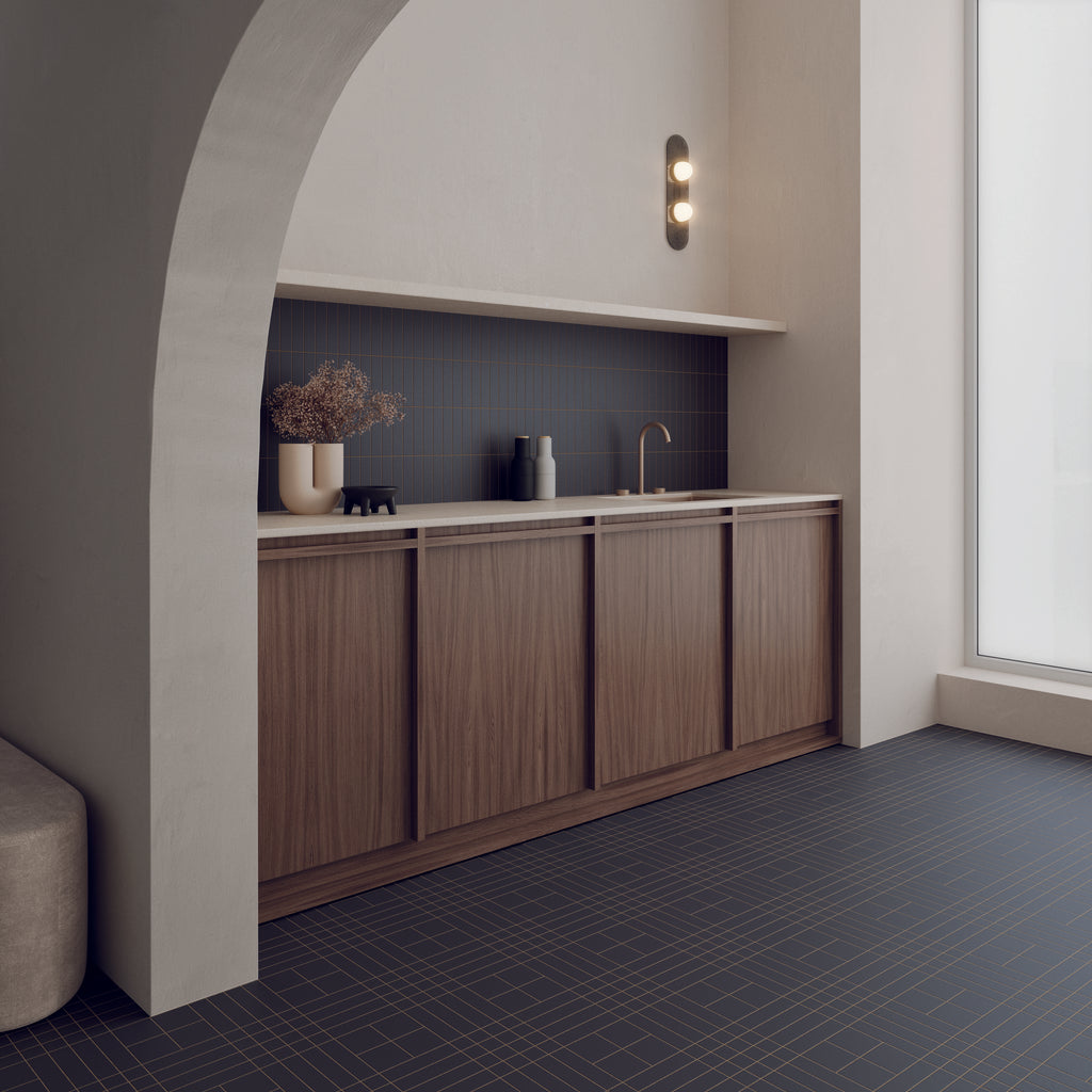 Raster Grid M Basalt | Mosaics / Porcelain – Earp Bros